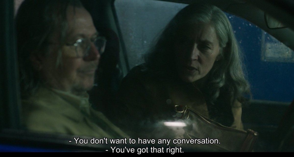 Jackson Lamb and Catherine Standish from Slow Horses having a conversation in the car.